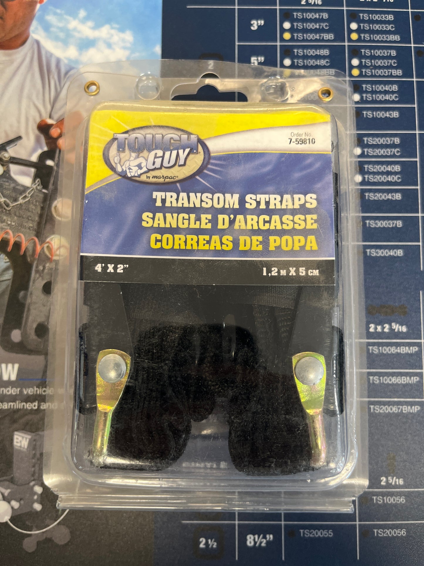 TRANSOM STRAPS 4' X 2"