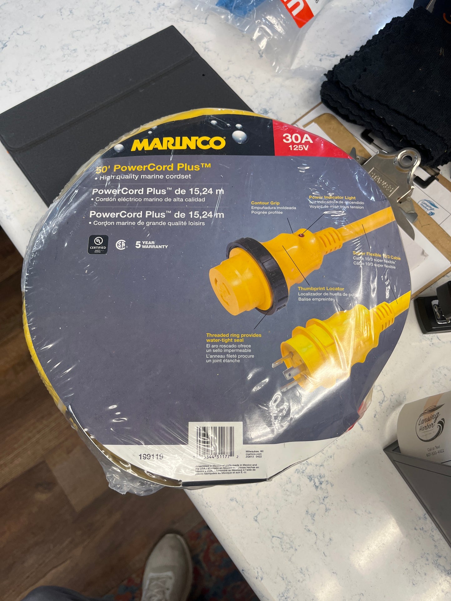 30A/125V 50' Power Cord Plus