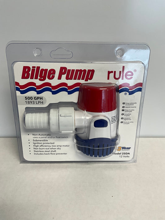 Bilge Pump Non-Automatic 500GPH 1893LPH